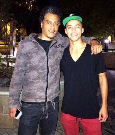 Adeyemi Huston with his son Nyjah Huston.